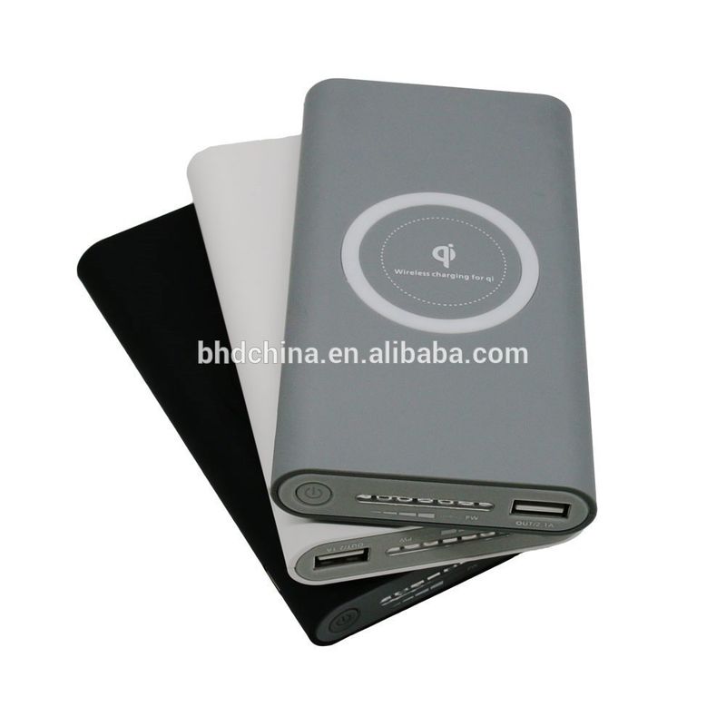 2017 Latest Product wholesales QI Wireless charger Power Bank 10000mah for iphone