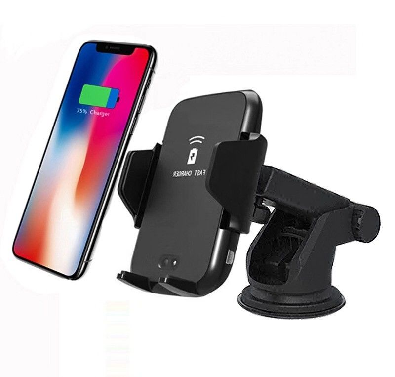 2019 Qi Wireless Charger  15w wireless Holder Car Charger Mount for iphone Automatic Car Wireless Charger Phone Holder